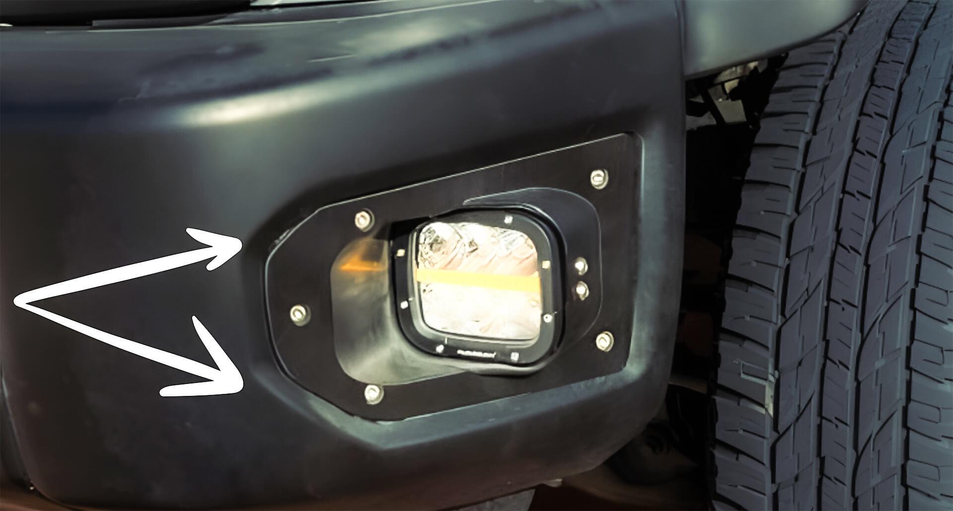 5-Inch Squared Fog Light Brackets – First for FJ Cruiser